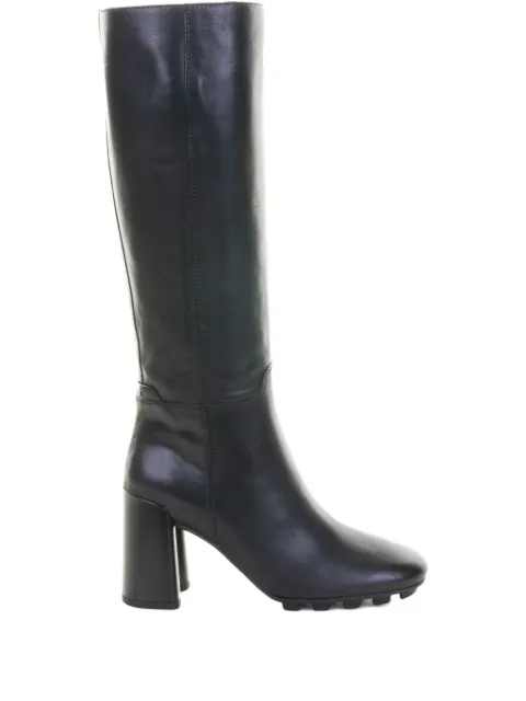 Hogan block-heel leather boots Black HXW6950FW40KXT