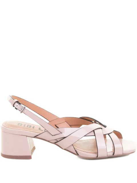 Bibi Lou 45mm Nolia crisscross sandals Pink 630Z21NAPLACKNUDE