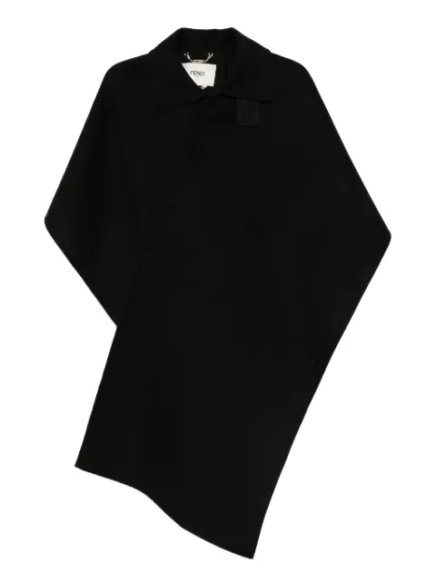 FENDI buttoned cape Black FF6144A5HD