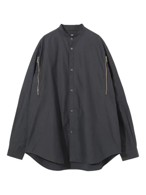 Undercover zip-detail cotton shirt Grey UP2E4403