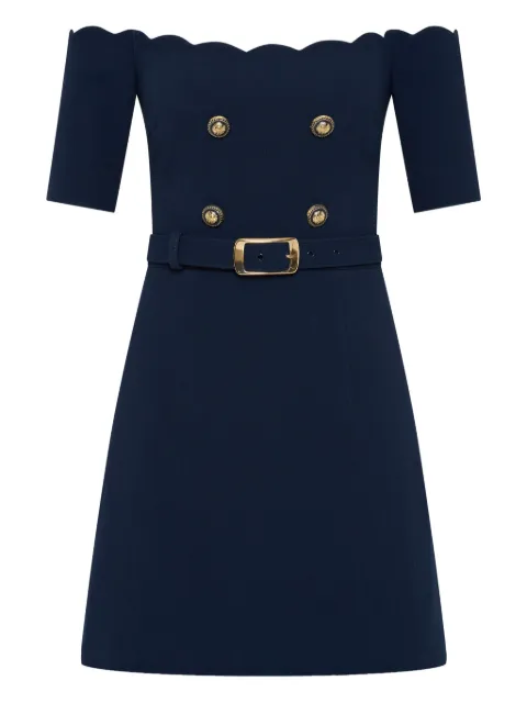 Rebecca Vallance off shoulder belted dress Blue 25041261