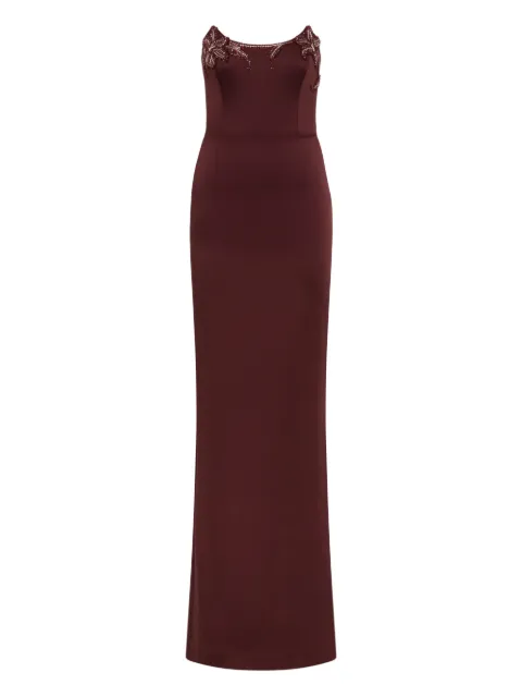 Rebecca Vallance Alora strapless embellished maxi dress Red 25041425