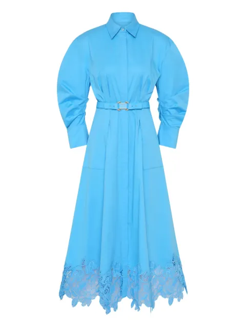 Rebecca Vallance Montreux lace shirt midi dress Blue 25041326