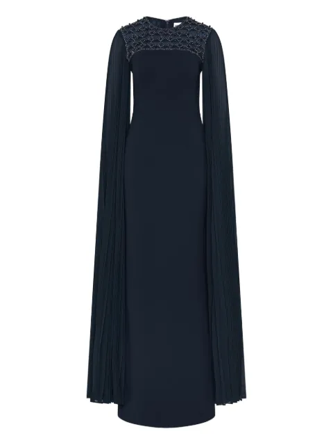 Rebecca Vallance Memphis embellished pleated gown Blue 25041419