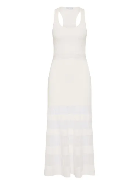 Rebecca Vallance Reign ribbed midi dress White 25041307