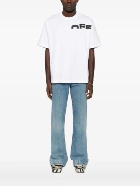 Off-White White Off Split T-Shirt White OMAA120S25JER00B0110