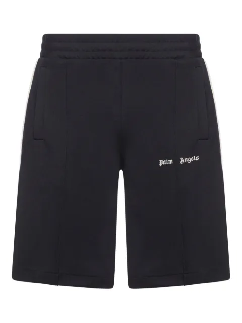 Palm Angels logo-embroidered shorts Black PMCL009C99FAB001