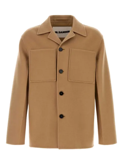 Jil Sander cashmere flannel jacket Neutrals J22SW0081J35003