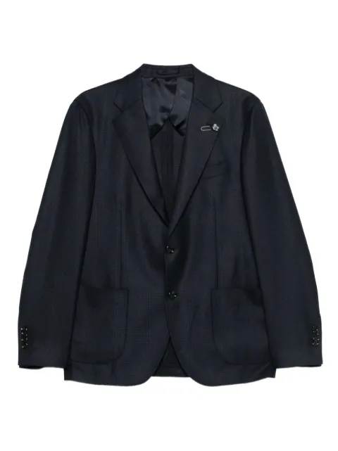Lardini Button virgin wool blazer Blue CN802AECN65405850NE