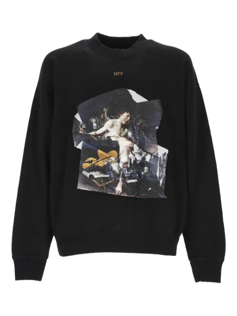 Off-White artwork-print sweatshirt Black OMBA054F25FLE00A1016