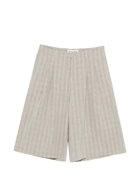 OUR LEGACY Split checked shorts Neutrals M2264SST
