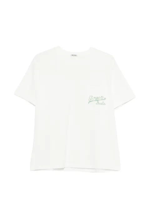 BODE Geneva beaded pocket T-shirt White MRS26CS028