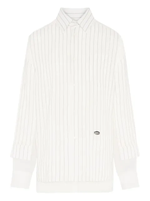 Jean Paul Gaultier striped sheer-panel shirt White 2504UST038W038