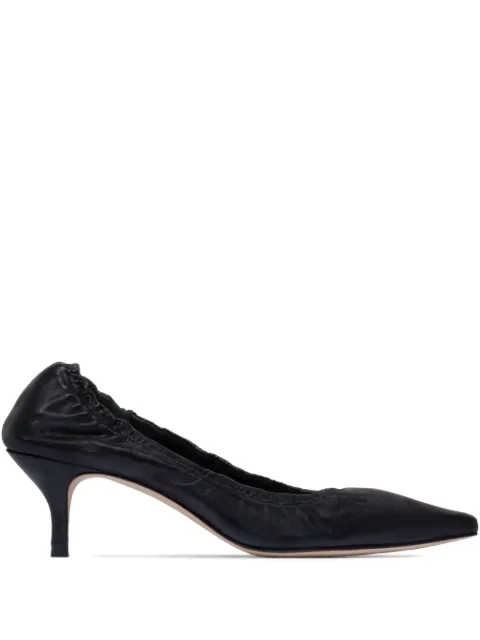 Bernardo Bernardo 1946 Manu ruched leather pumps Black MANU