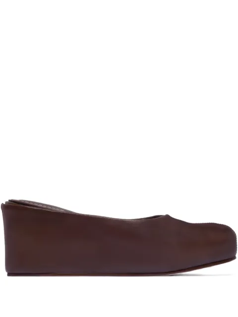 Bernardo Bernardo 1946 76mm Vivi wedge leather mules Brown VIVI