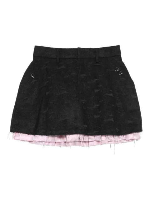 Charles Jeffrey Loverboy layered A-line skirt Grey 052050202
