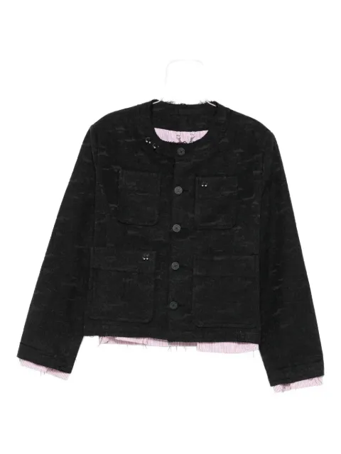 Charles Jeffrey Loverboy button-up fitted jacket Grey 052020301