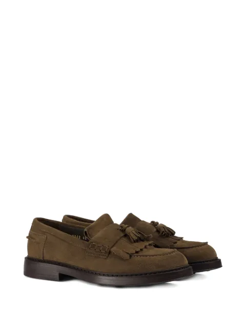 Doucal's tassel-detail suede loafers Green DU3342BRUXUF009TC05
