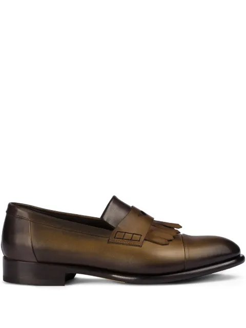 Doucal's fringed leather loafers Brown DU3478FREDUF159TM45