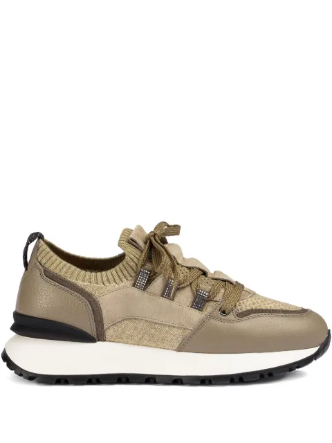 Doucal's embellished leather sneakers Neutrals DD8730WHITPX801NM49