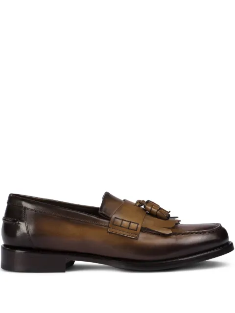 Doucal's tassel-detailing fringed loafers Brown DU3498BRANUF159TM45