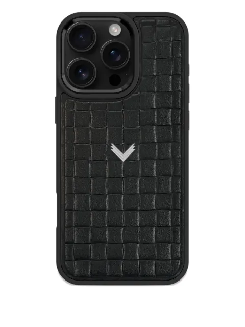 VELANTE leather iPhone 16 Pro Max phone case Black 01PQRCAI16PMSBLCKBLACK