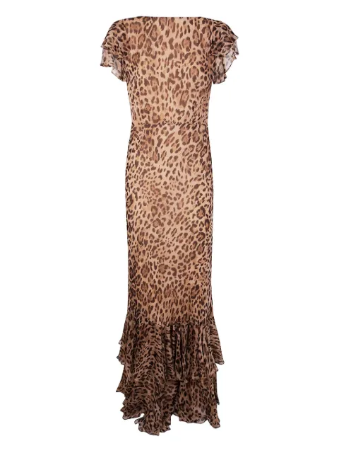 Rixo Mila leopard-print dress Brown 0100524842506931