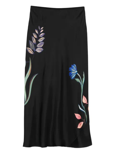 Dorothee Schumacher Seductive Bloom midi skirt Black 249105