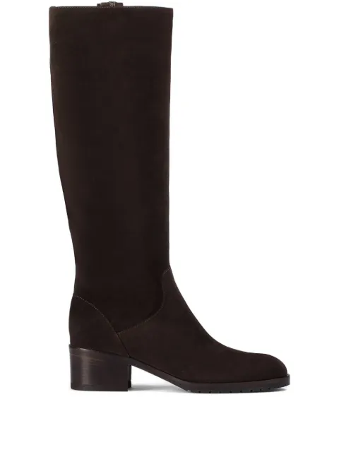 Doucal's block-heel suede boots Brown DD8831ROXAUF252TL03