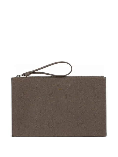 Doucal's leather document pouch Grey DA0022PA0M05