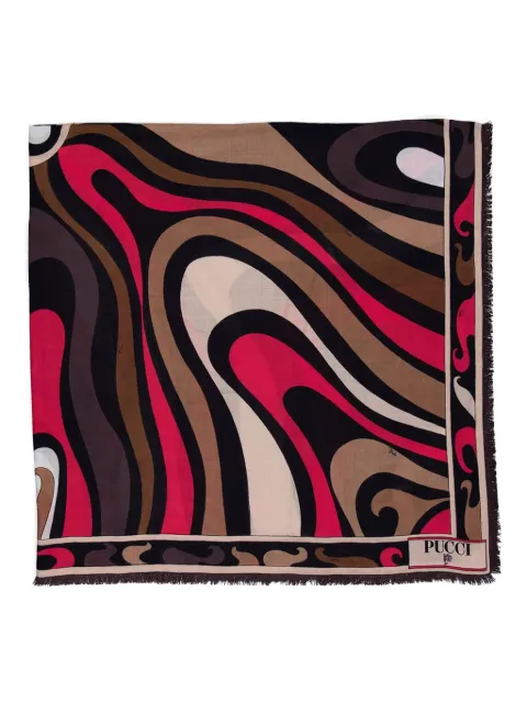PUCCI Marmo-print pashmina Black 5UGB555UC23