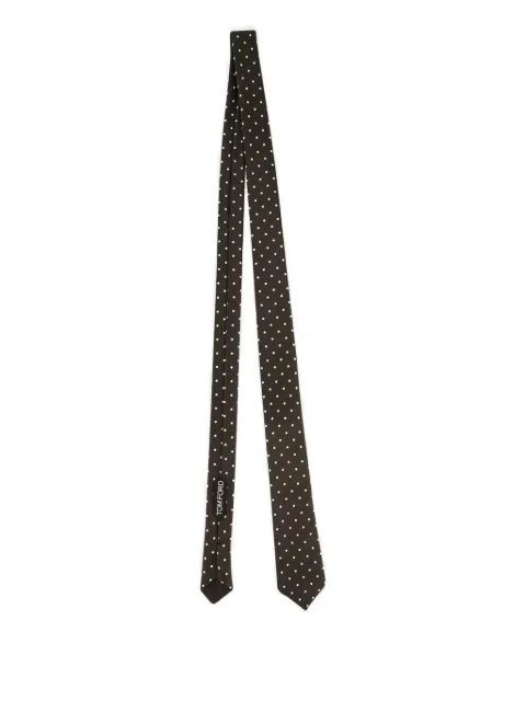 TOM FORD polka-dot silk tie Brown STI003S0178