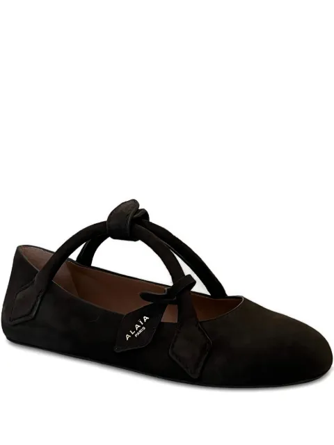 Alaïa knotted-straps ballet flats Black AA3A1011C0C05
