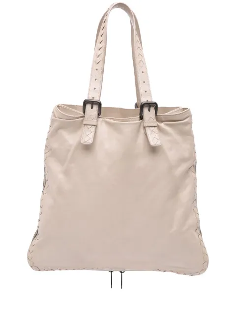 Bottega Veneta Pre-Owned 2012-2025 Leather Intrecciato Side Zip tote bag Brown 1H9KNWOWR40981LT