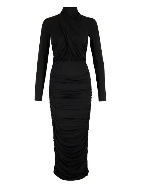 Balmain ruched midi dress Black FF0RR013JL19