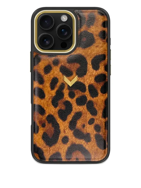 VELANTE leopard-print iPhone 16 Pro Max case Brown 01PNCRGAI16PMGPANTHEREIPHONE16PROMAX