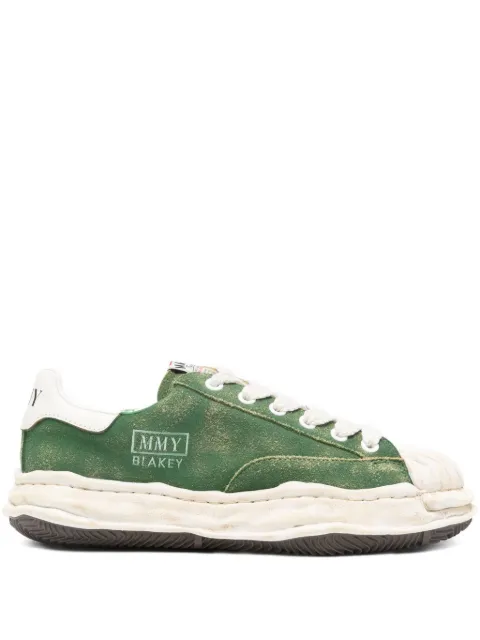Maison MIHARA YASUHIRO lace-up logo-print sneakers Green A15FW728G