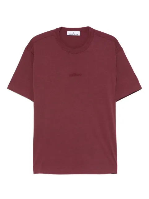 Stone Island logo-embroidered T-shirt Red K2S152100035S0050