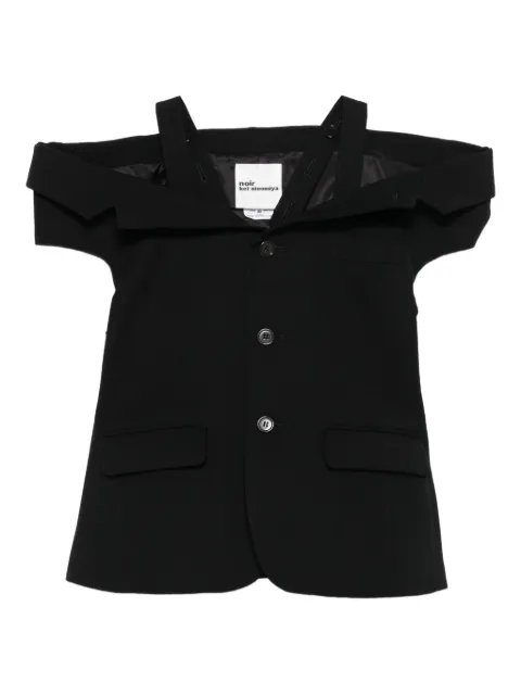 Noir Kei Ninomiya off-the-shoulder fitted jacket Black 3PV017