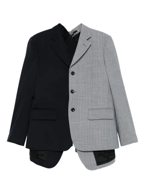 Comme Des Garçons pinstripe two-tone jacket Black GPJ02505121