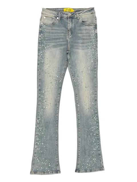 GUAPI pearl-embellished jeans Blue GVOPD
