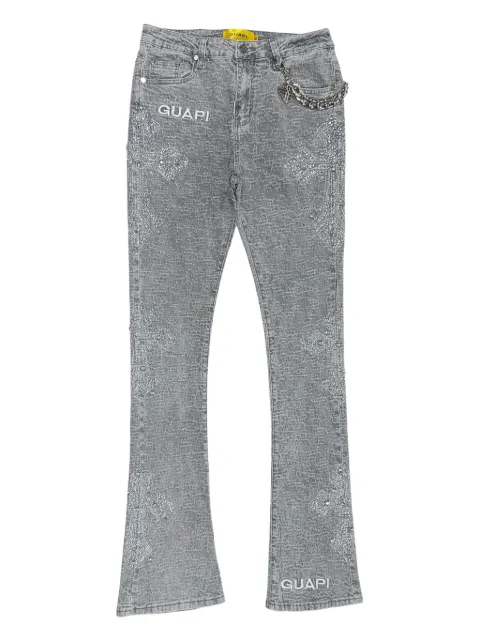 GUAPI crystal-cross jeans Grey GSGDCD