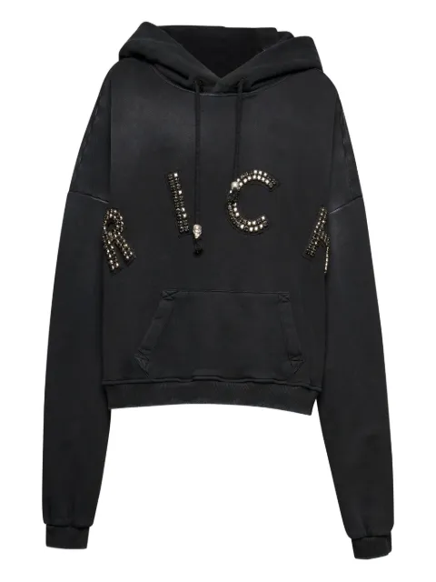 John Richmond embellished hoodie Black RWA25286FE