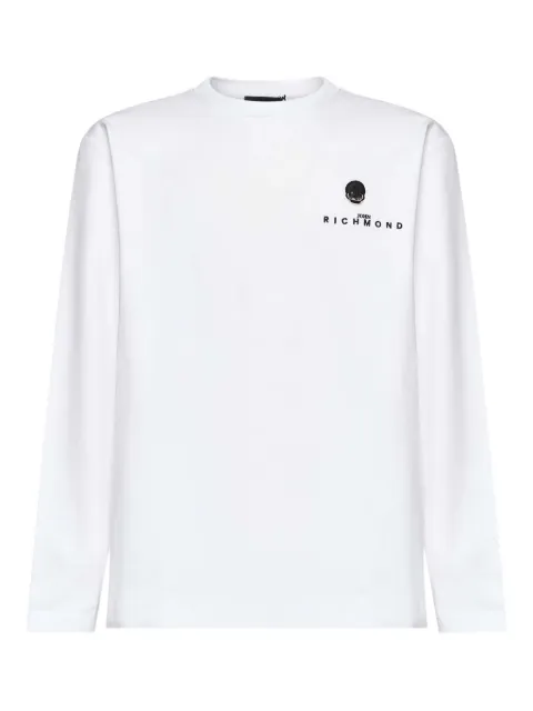 John Richmond skull-logo long-sleeve T-shirt White RMA25198TS
