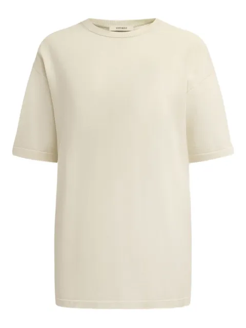 12 STOREEZ silk-cotton knit T-shirt White 133181