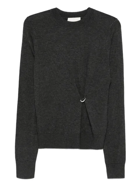 ISABEL MARANT ring-detail crew-neck sweater Grey PU0638FBB1L05I