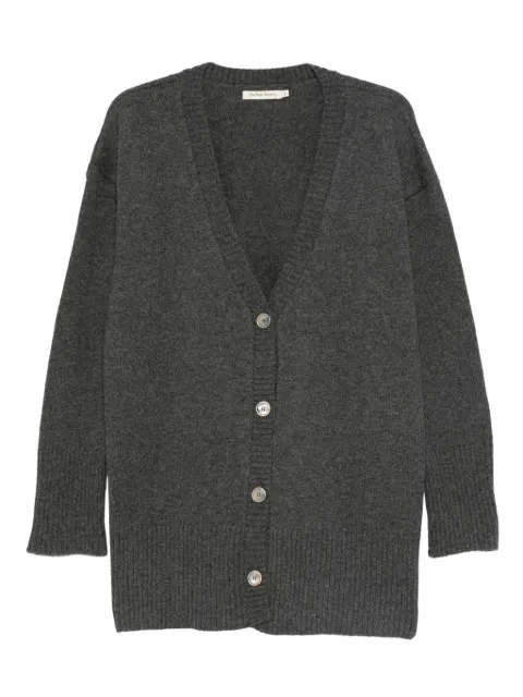 THE NEW SOCIETY V-neck cashmere cardigan Grey AW25WCR1C22