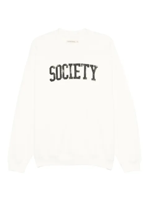 THE NEW SOCIETY logo-print sweatshirt White AW25WSWT5C42