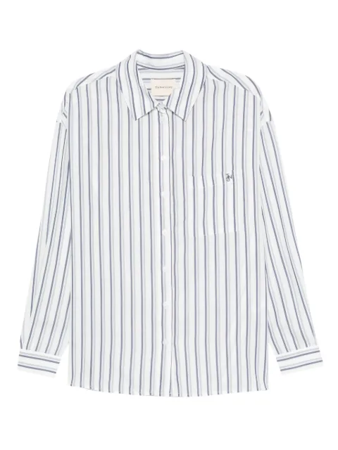 THE NEW SOCIETY striped pocket shirt White AW25WSH7C32