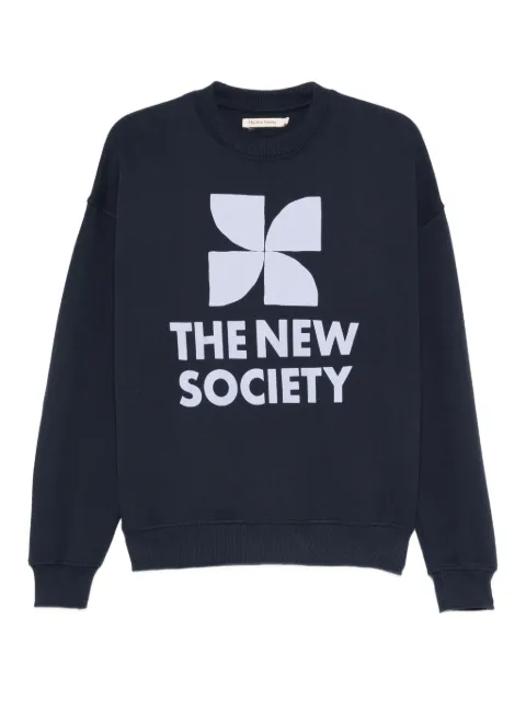 THE NEW SOCIETY graphic-print sweatshirt Blue AW25WSWT10C29